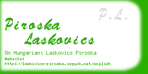 piroska laskovics business card